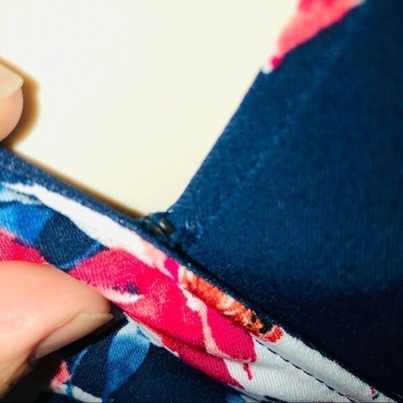 Elle ruffle faux wrap knee length floral dress xs - Picture 11 of 13